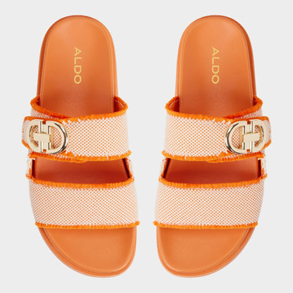 Daisymae Orange Women's Footbed sandals -  - Orange