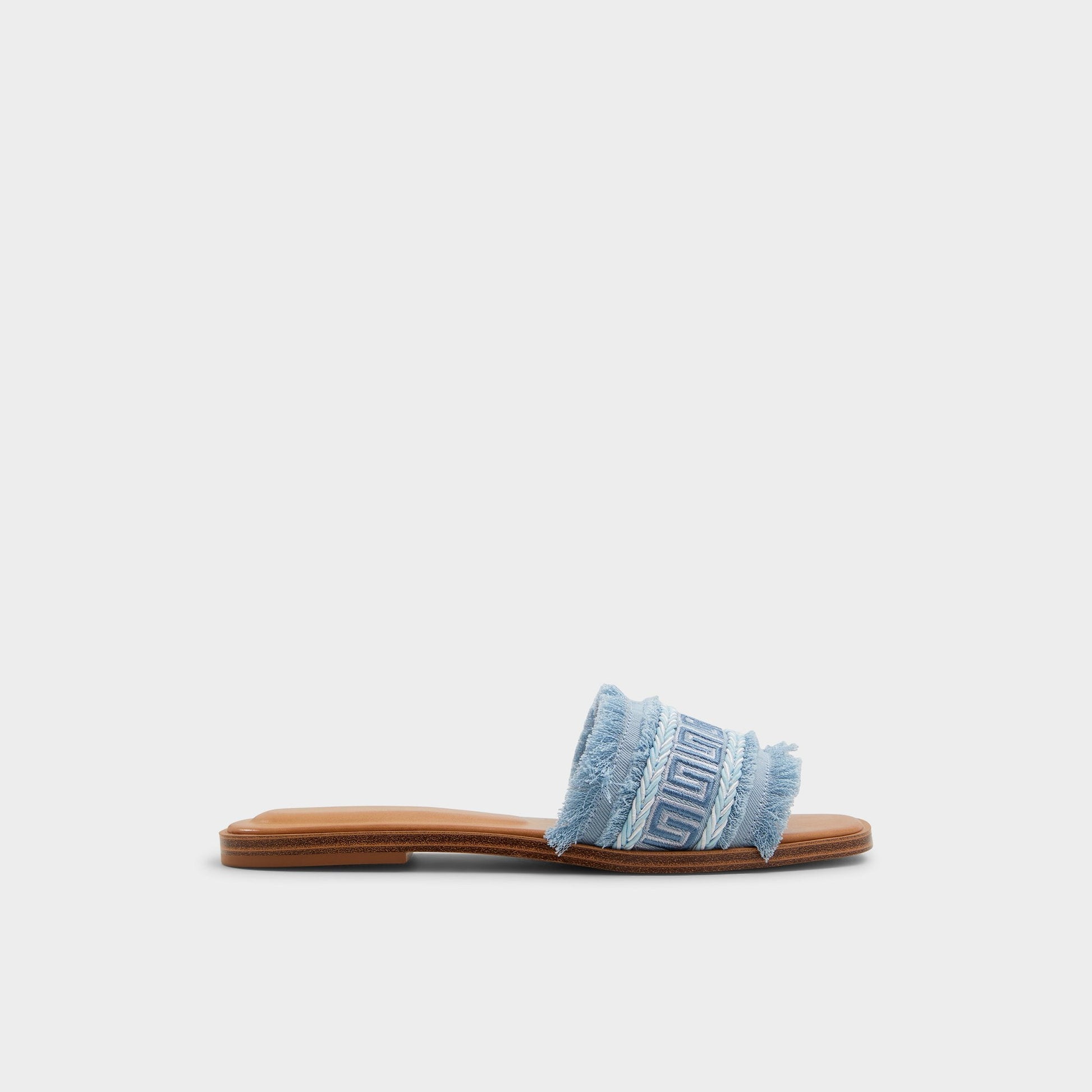 Nalani Medium Blue Women's Flats - Slide sandal - Medium Blue