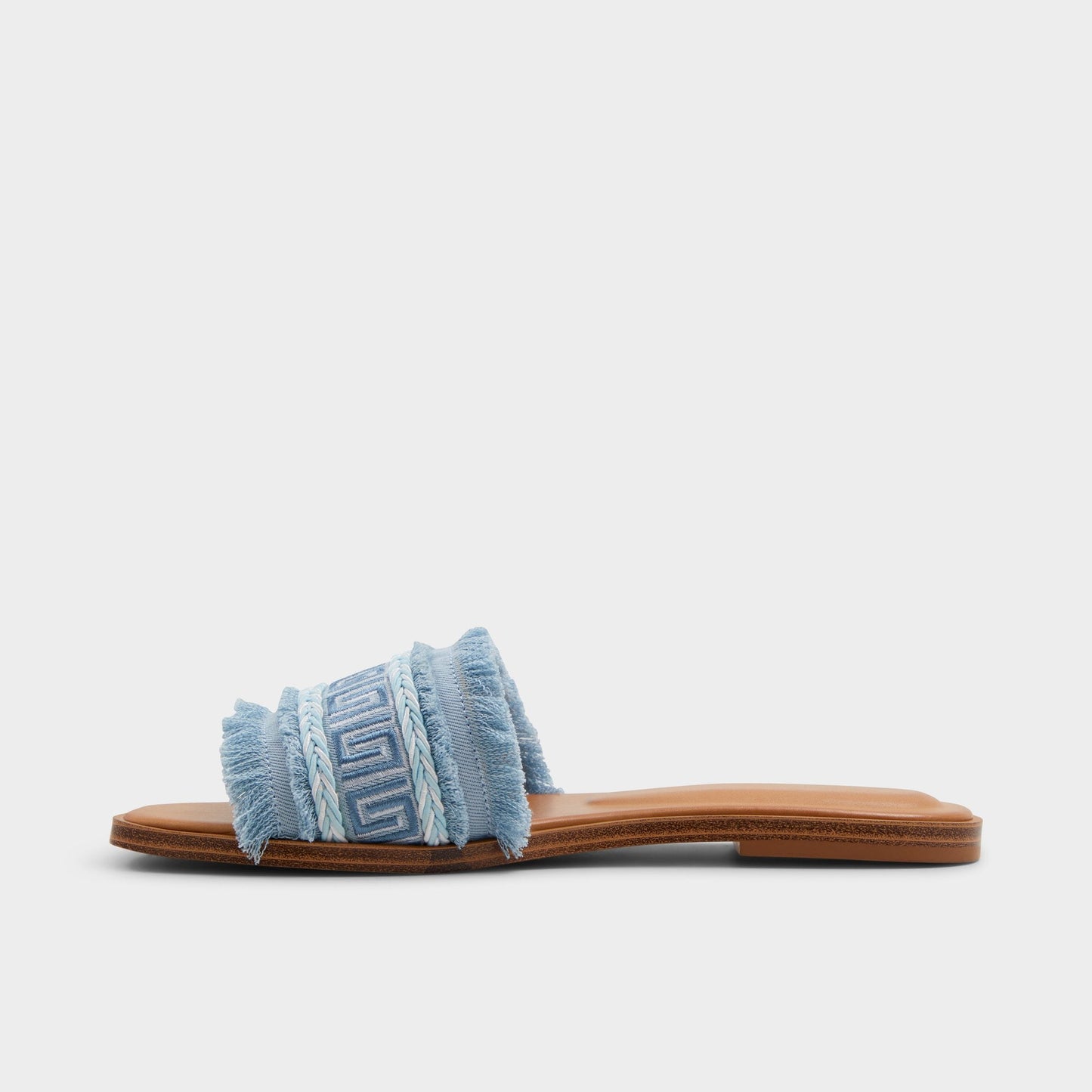 Nalani Medium Blue Women's Flats - Slide sandal - Medium Blue