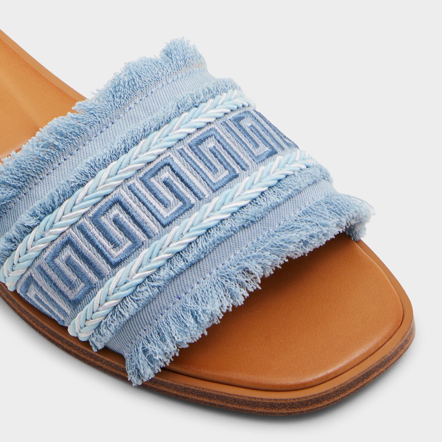 Nalani Medium Blue Women's Flats - Slide sandal - Medium Blue