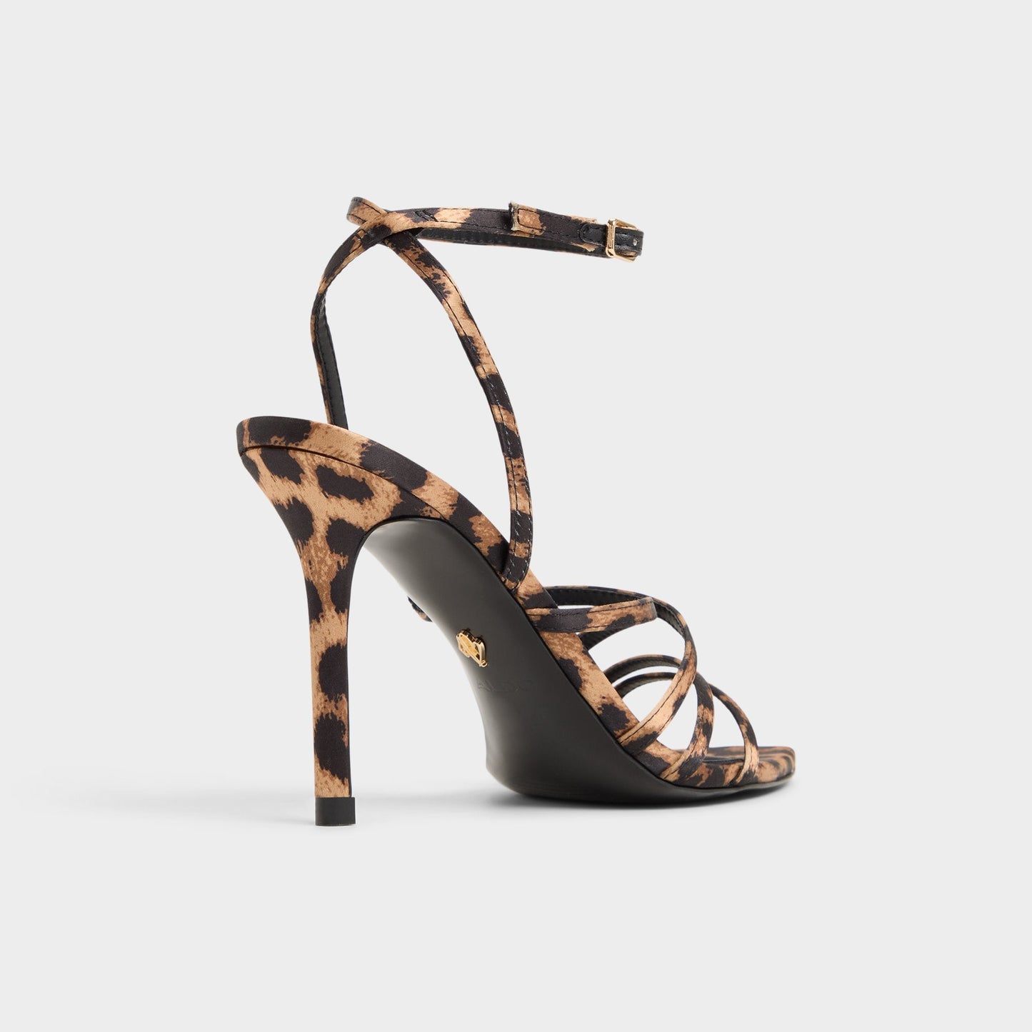 Solania Brown Multi Women's Strappy sandals - Strappy heeled sandal, Stiletto heel - Brown Multi