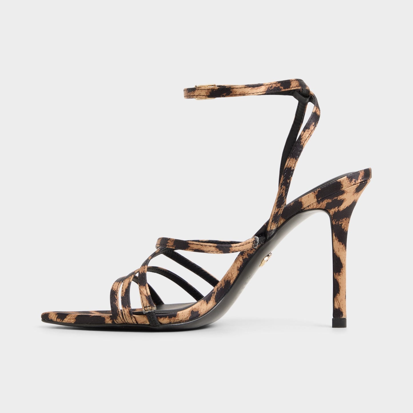 Solania Brown Multi Women's Strappy sandals - Strappy heeled sandal, Stiletto heel - Brown Multi