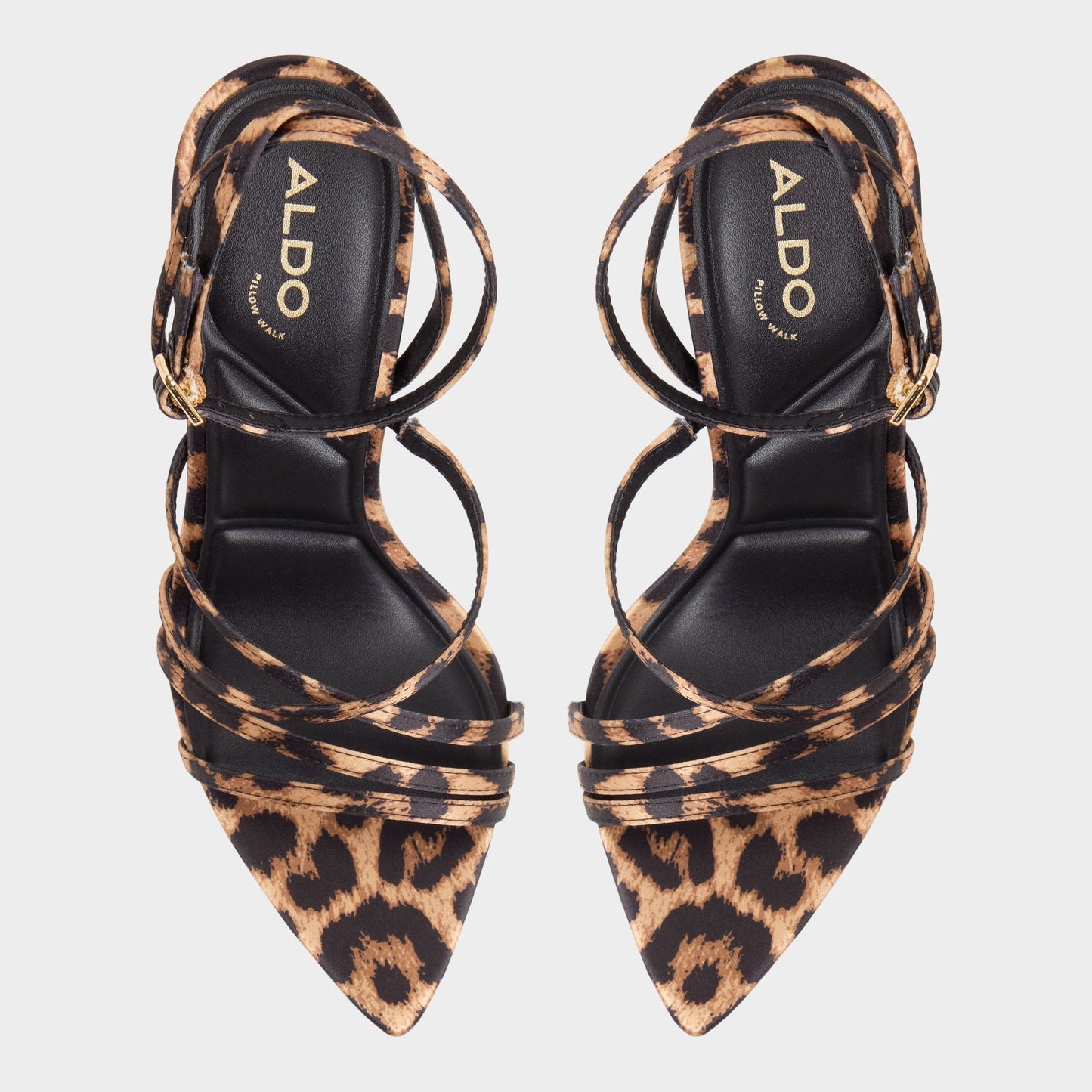 Solania Brown Multi Women's Strappy sandals - Strappy heeled sandal, Stiletto heel - Brown Multi