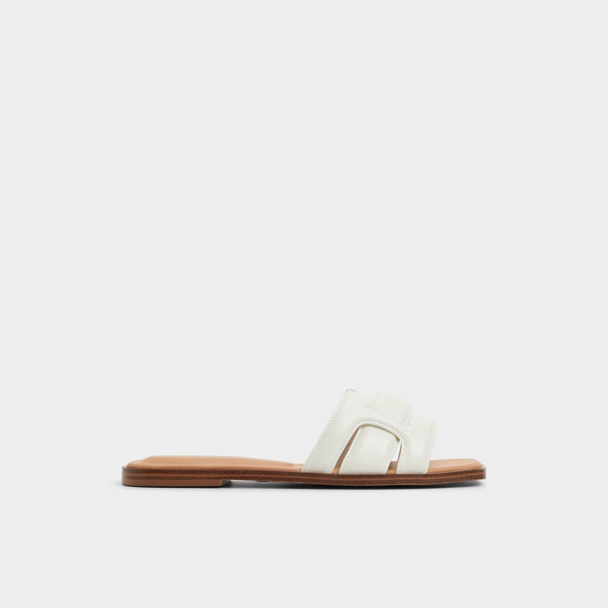 Eleny White Women's Flats - Slide sandal - White