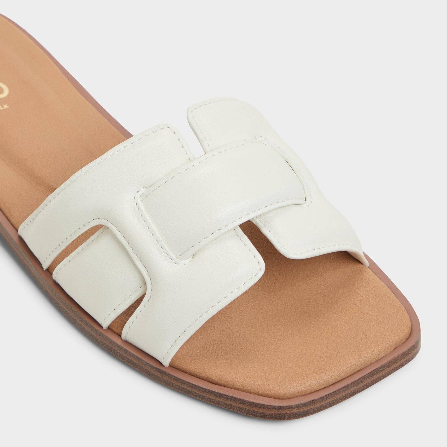 Eleny White Women's Flats - Slide sandal - White