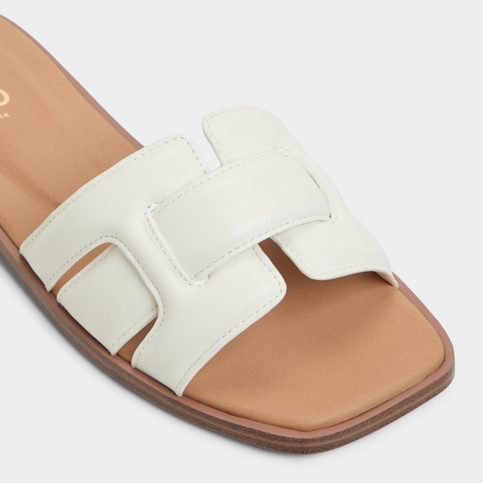 Eleny White Women's Flats - Slide sandal - White