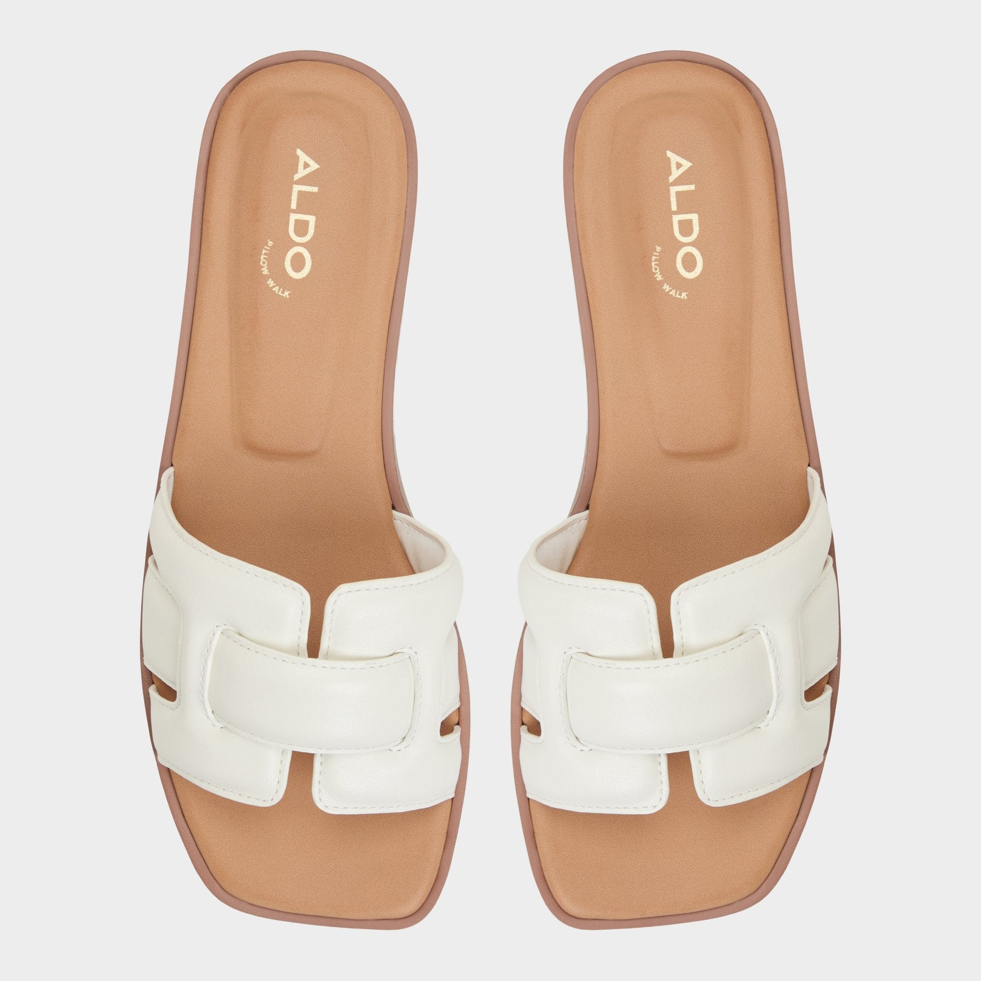 Eleny White Women's Flats - Slide sandal - White