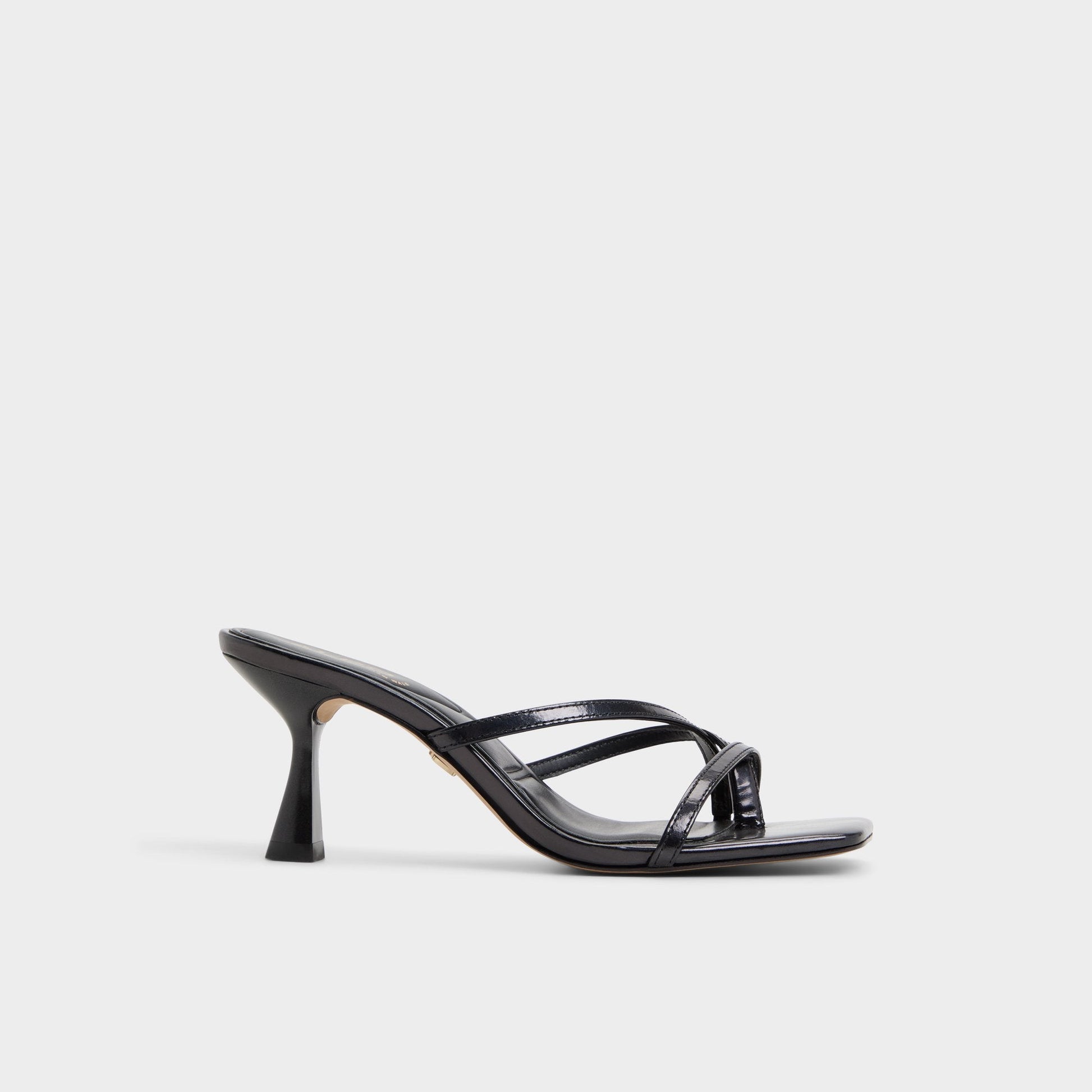 Calypsa Black Women's Animal Prints - Strappy heeled sandal, Block heel - Black