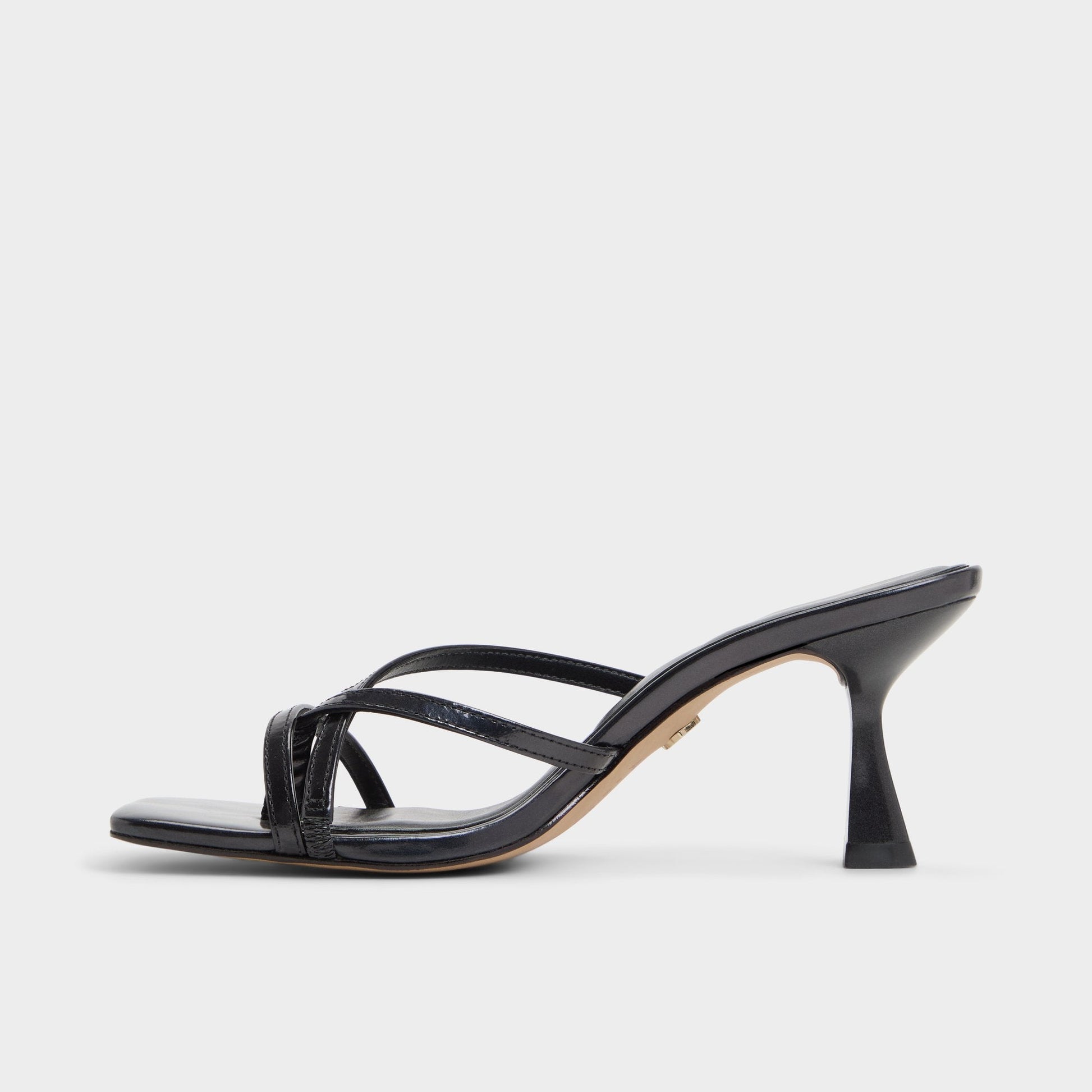 Calypsa Black Women's Animal Prints - Strappy heeled sandal, Block heel - Black