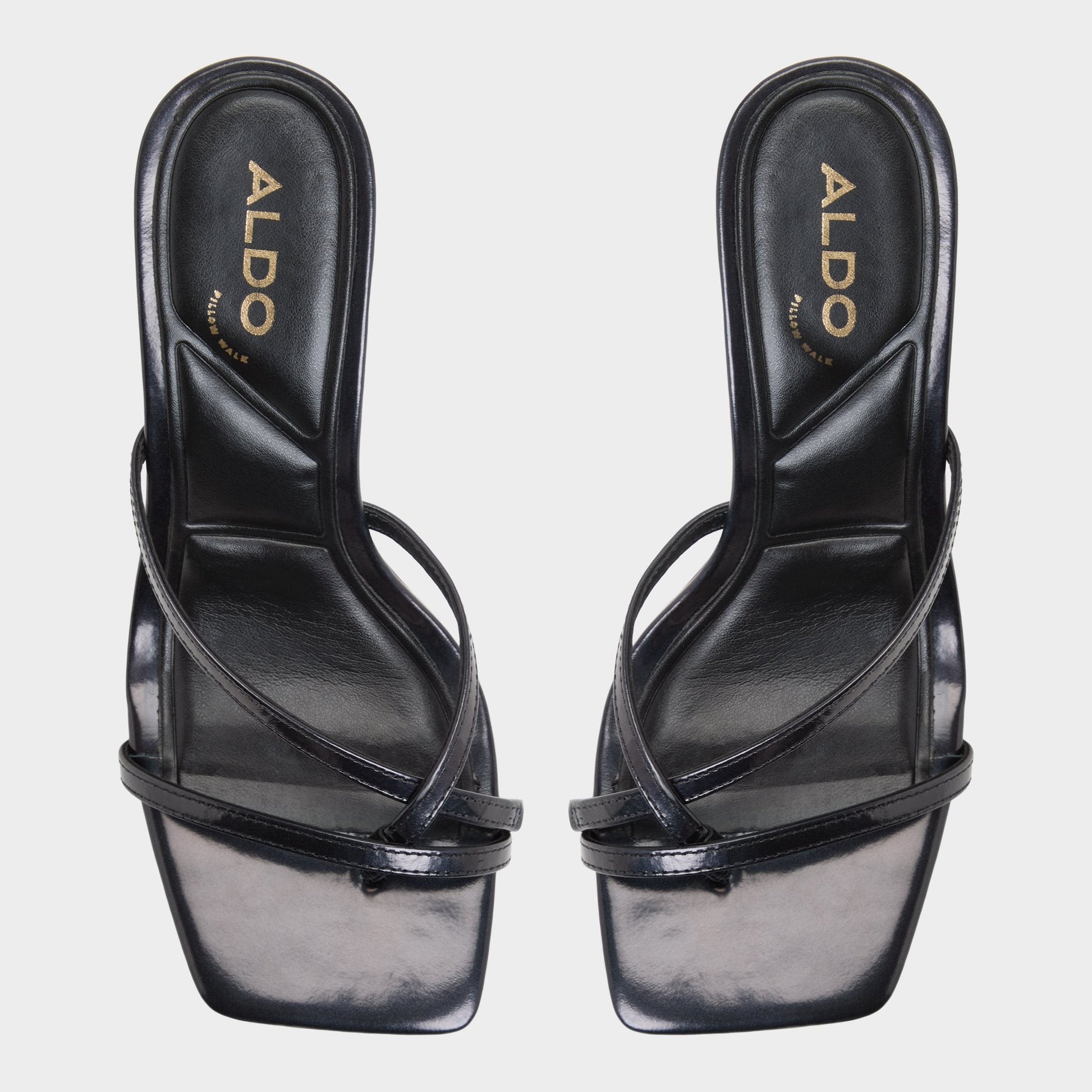 Calypsa Black Women's Animal Prints - Strappy heeled sandal, Block heel - Black