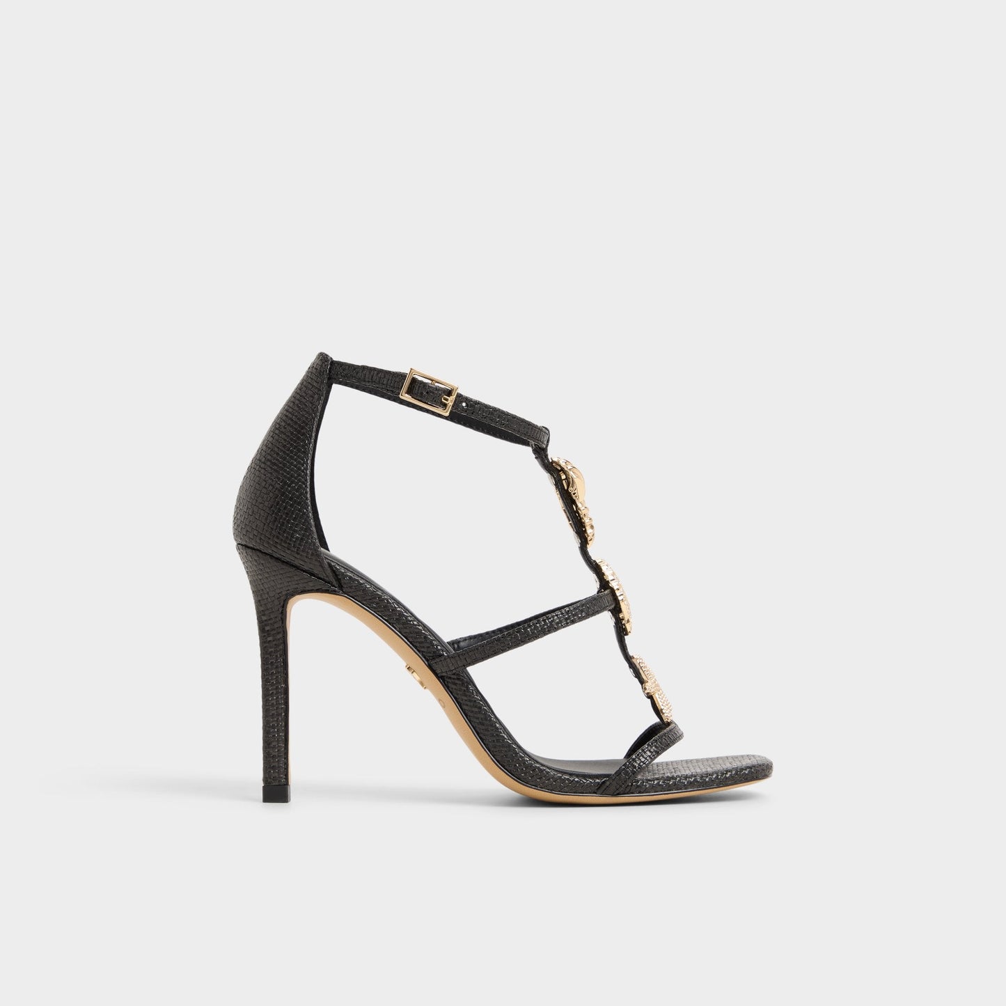 Summerdate Black Women's Strappy sandals - Strappy heeled sandal - Black
