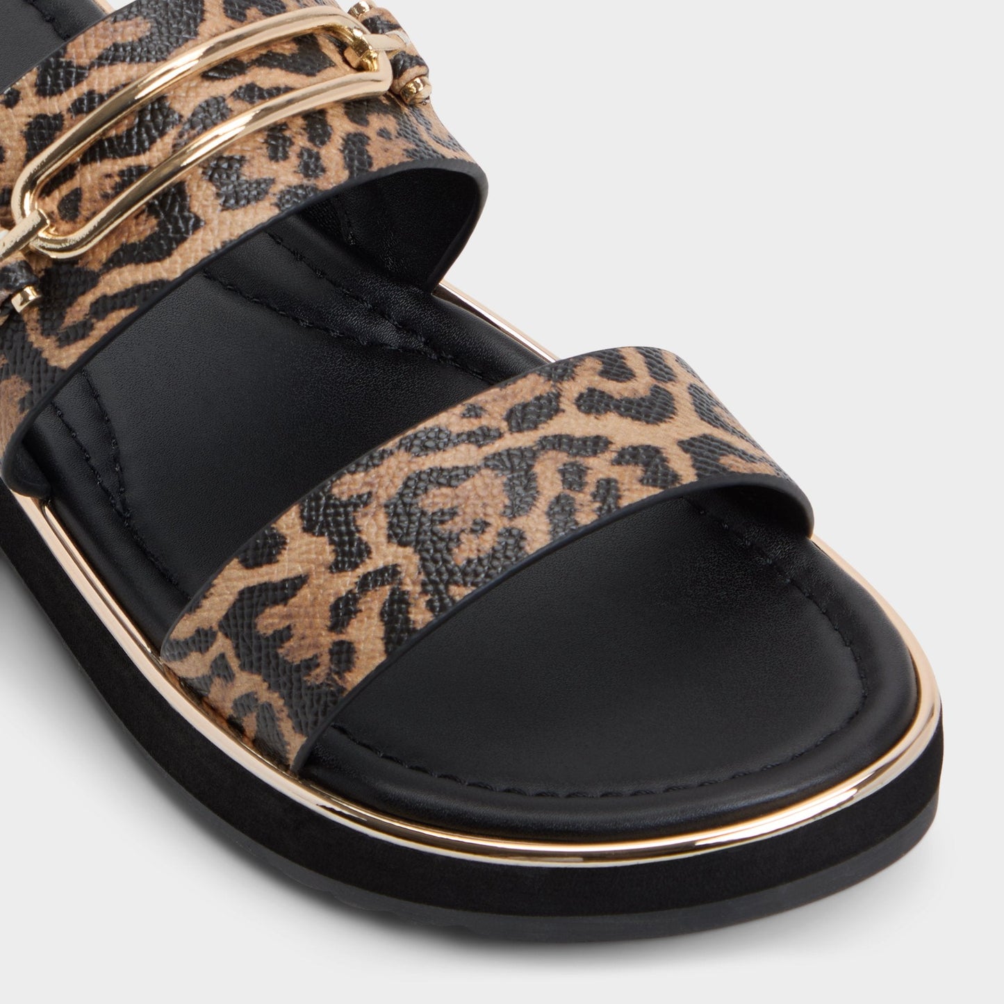 Lagoon Brown Multi Women's Flats - Strappy flat sandal, Footbed sandal - Brown Multi