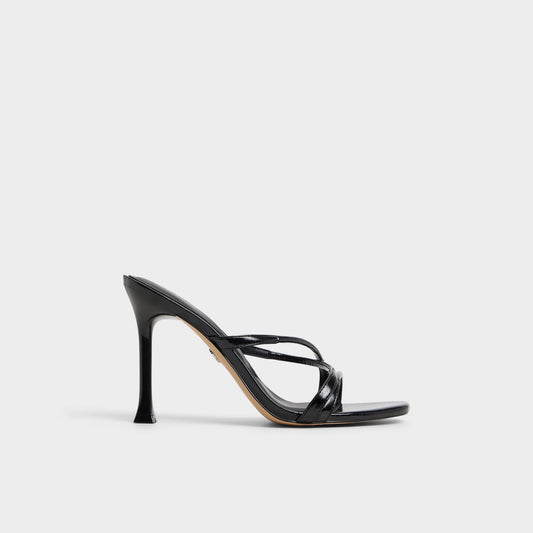Velaia Black Women's Heeled mules - Heeled mule, Stiletto heel - Black