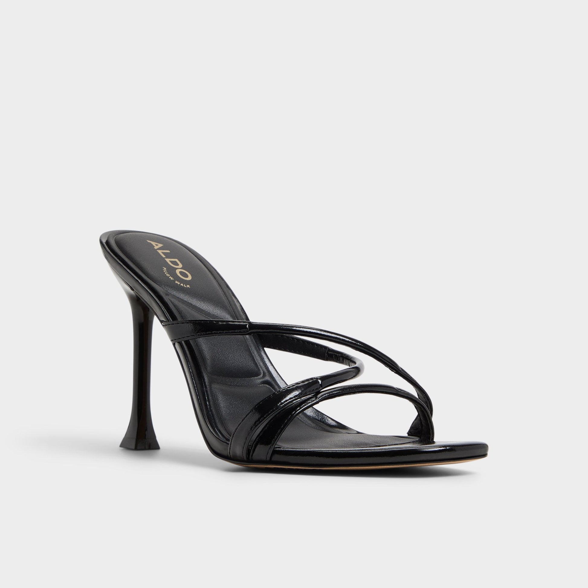 Velaia Black Women's Heeled mules - Heeled mule, Stiletto heel - Black