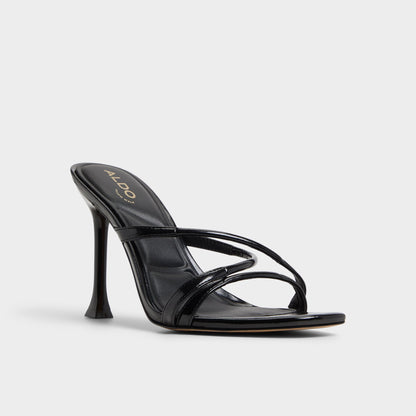 Velaia Black Women's Heeled mules - Heeled mule, Stiletto heel - Black