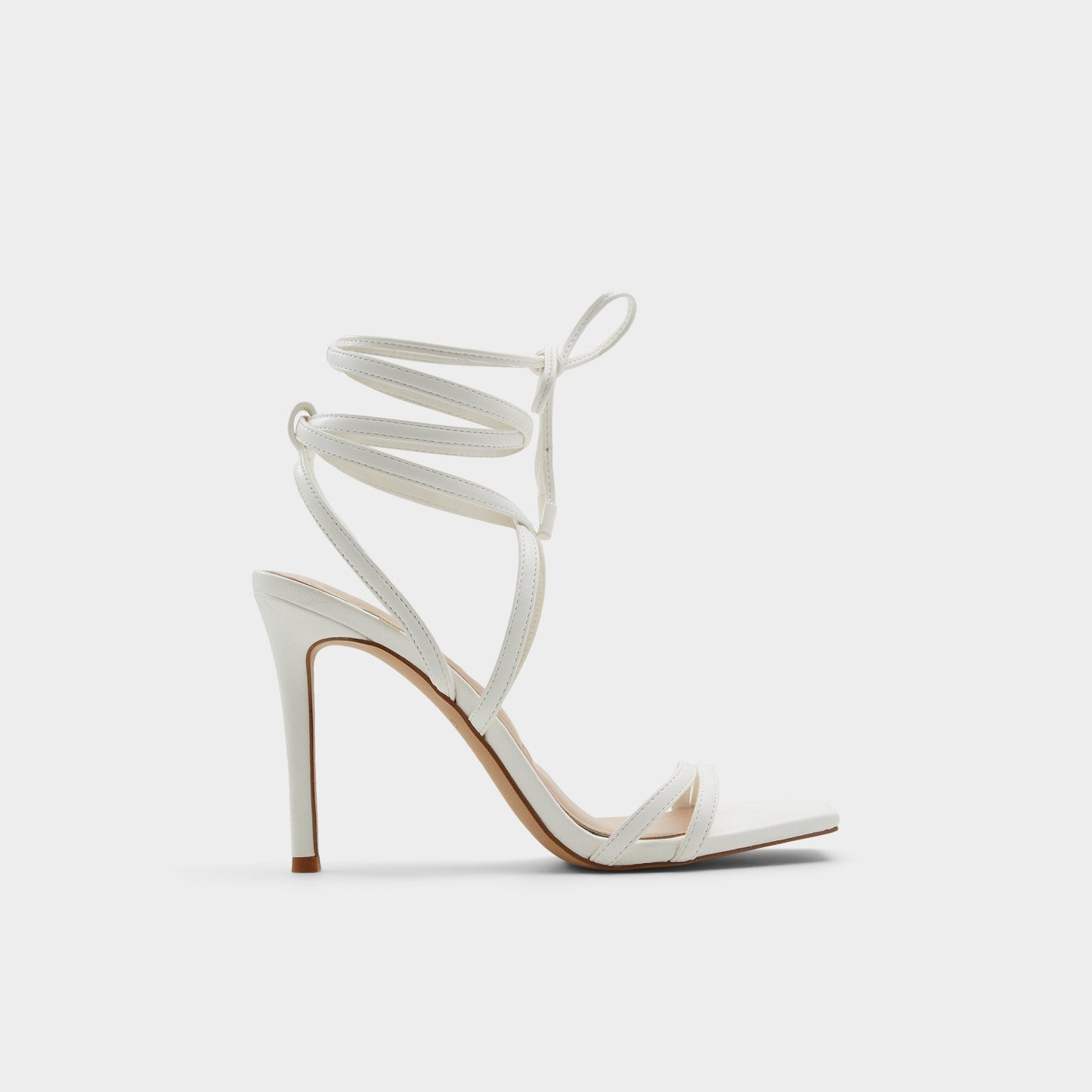 Phaedra in White - Strappy stiletto sandal, Stiletto heel - White