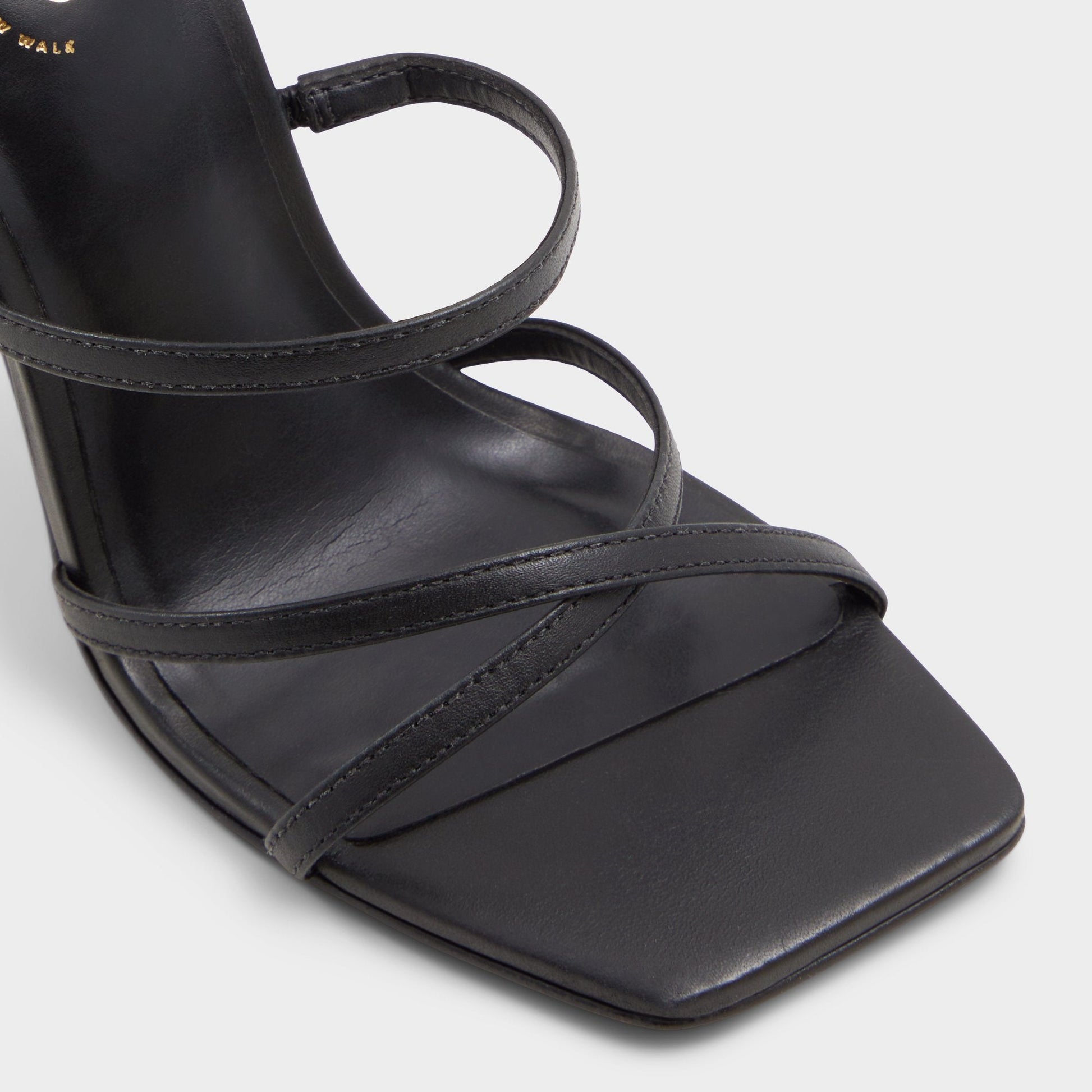 Galoi Black Women's Strappy sandals - Strappy heeled sandal - Black