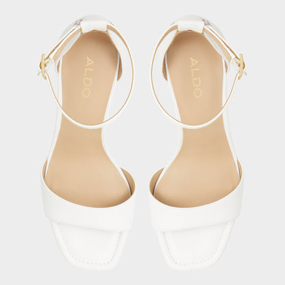 Enaegyn White Multi Women's Strappy sandals - Strappy heeled sandal, Block heel - White Multi