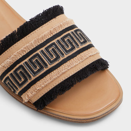Nalani Open Black Women's Flats - Slide sandal - Open Black