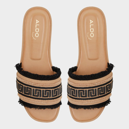 Nalani Open Black Women's Flats - Slide sandal - Open Black