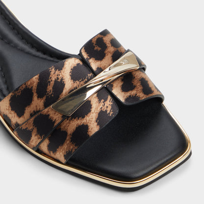 Darlina Brown Multi Women's Flats - Slide sandal - Brown multi