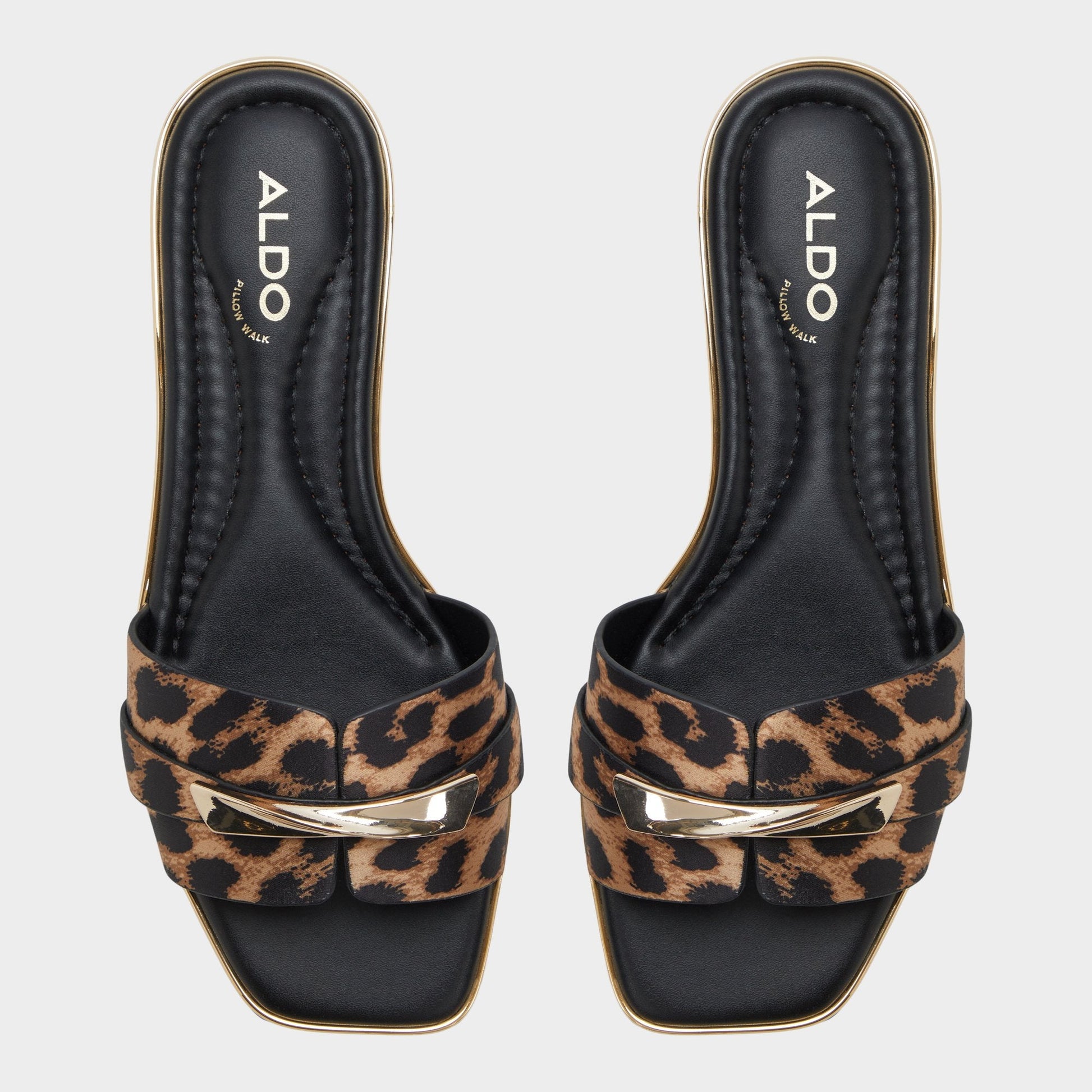 Darlina Brown Multi Women's Flats - Slide sandal - Brown multi