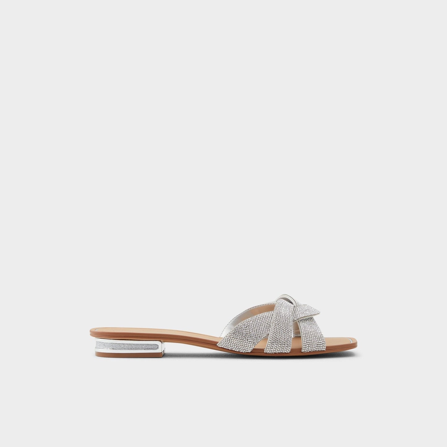 Coredith Silver Women's Flats - Slide sandal - Silver