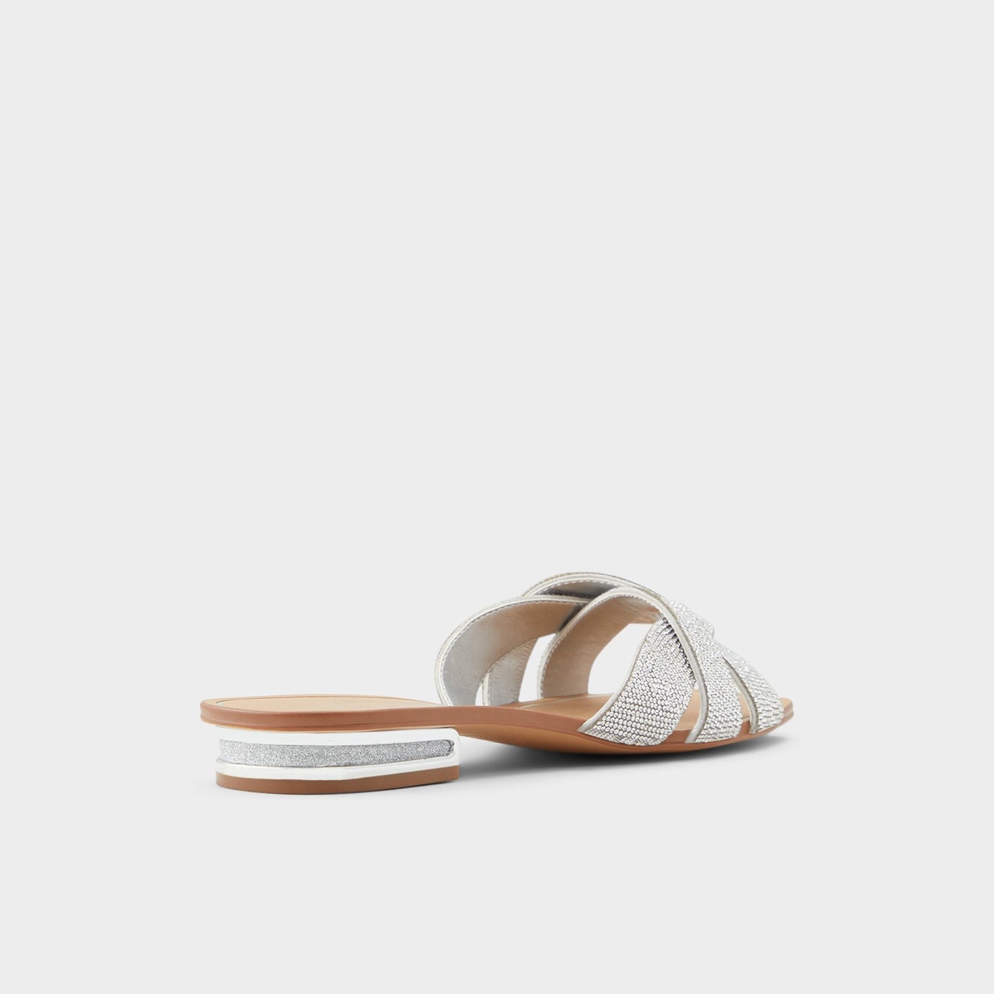 Coredith Silver Women's Flats - Slide sandal - Silver