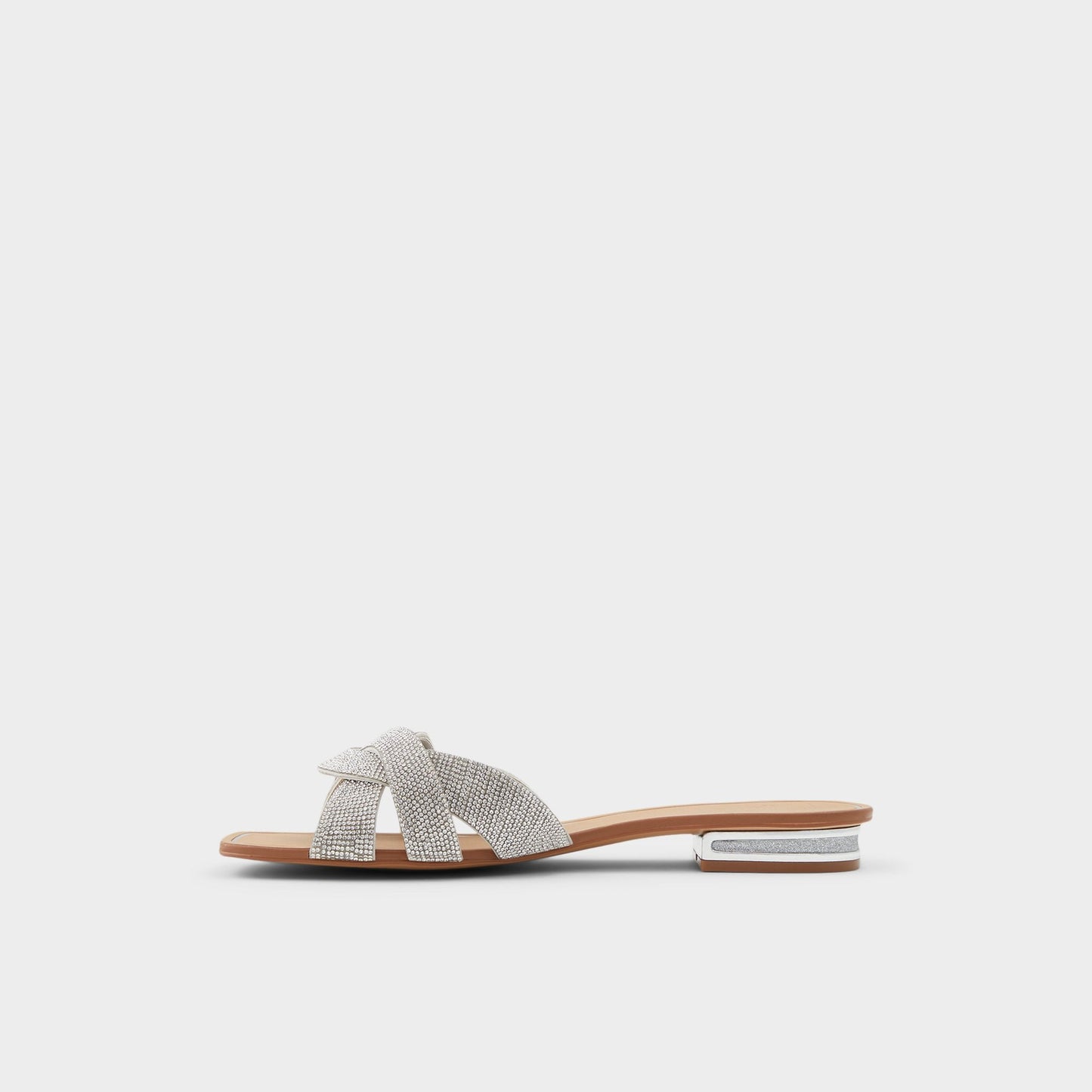 Coredith Silver Women's Flats - Slide sandal - Silver