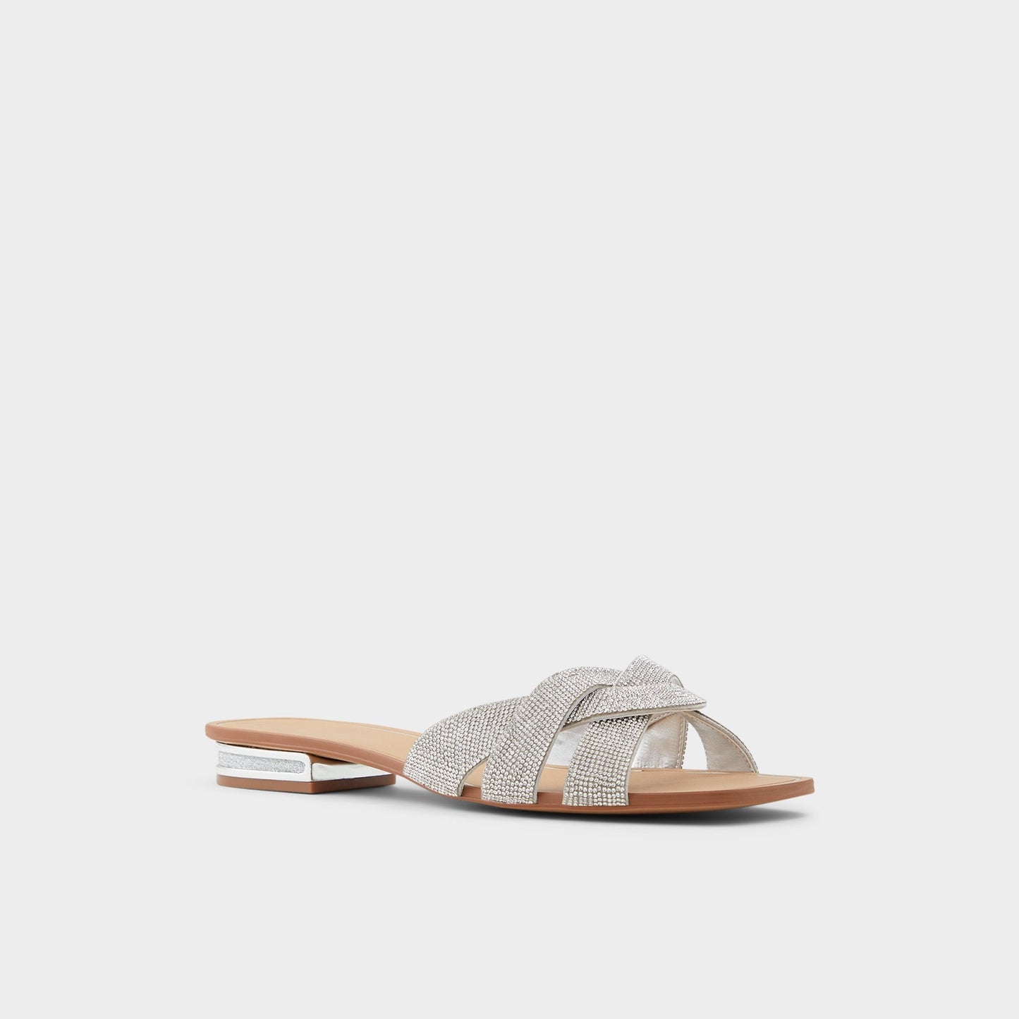 Coredith Silver Women's Flats - Slide sandal - Silver