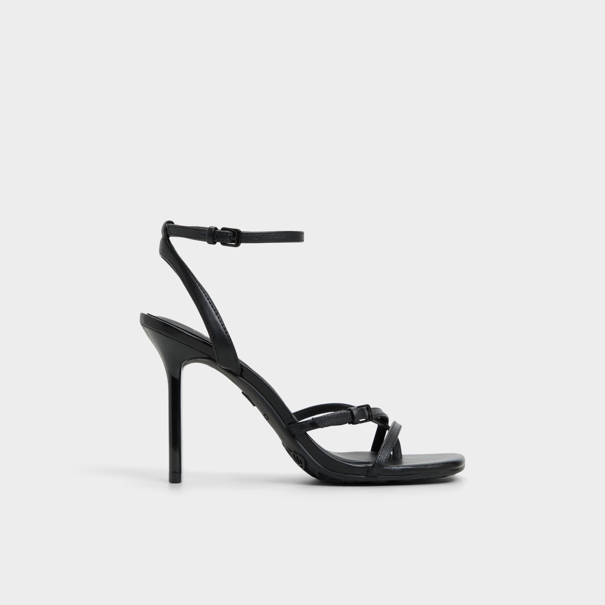 Conney Black Women's Heeled sandals - Strappy heeled sandal, Stiletto heel - Black