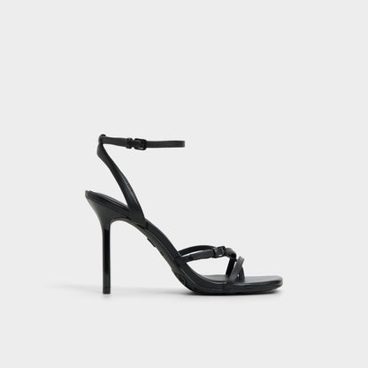 Conney Black Women's Heeled sandals - Strappy heeled sandal, Stiletto heel - Black