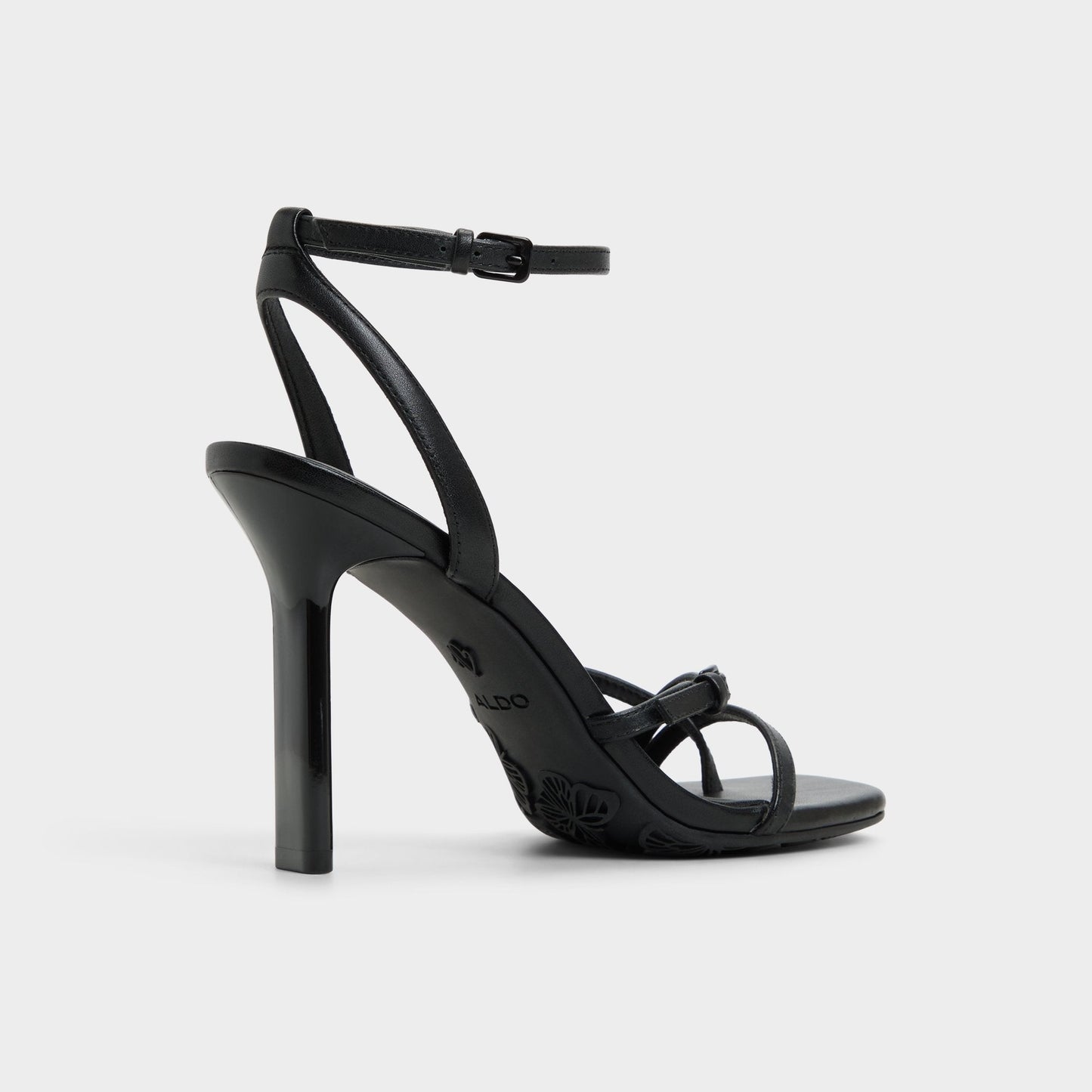 Conney Black Women's Heeled sandals - Strappy heeled sandal, Stiletto heel - Black