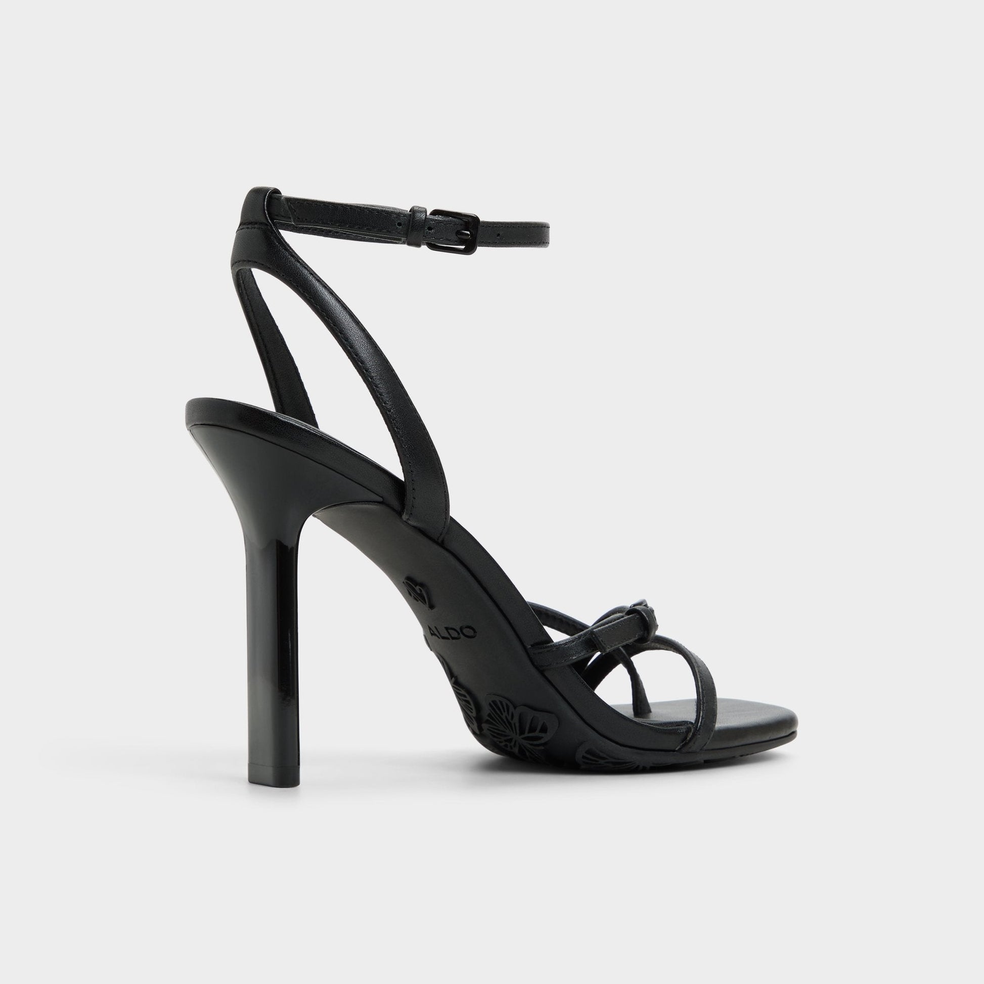 Conney Black Women's Heeled sandals - Strappy heeled sandal, Stiletto heel - Black