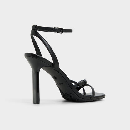 Conney Black Women's Heeled sandals - Strappy heeled sandal, Stiletto heel - Black