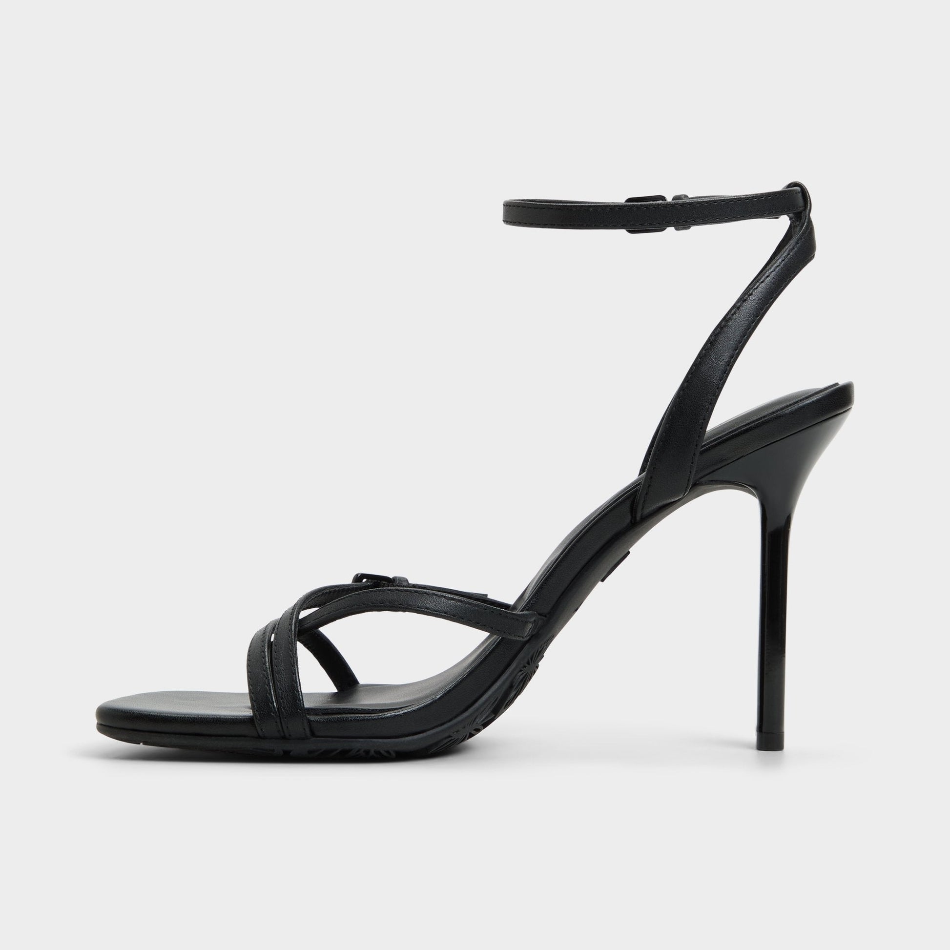 Conney Black Women's Heeled sandals - Strappy heeled sandal, Stiletto heel - Black