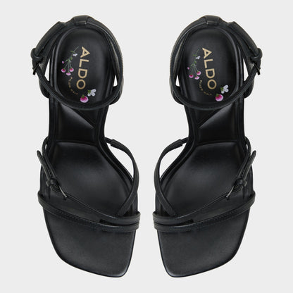 Conney Black Women's Heeled sandals - Strappy heeled sandal, Stiletto heel - Black