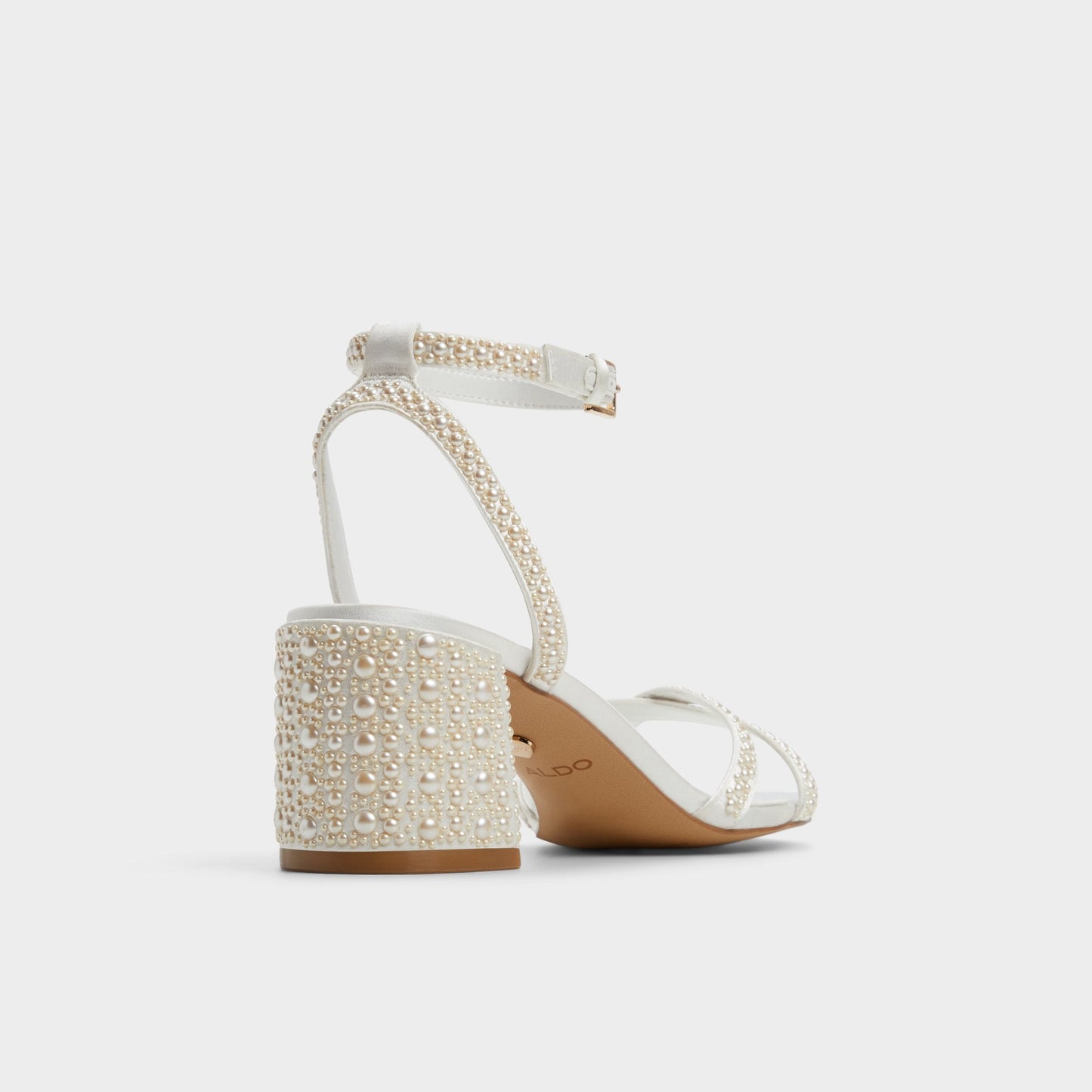 Bouclettie Other White Women's Block heels - Strappy heeled sandal, Block heel - Other White