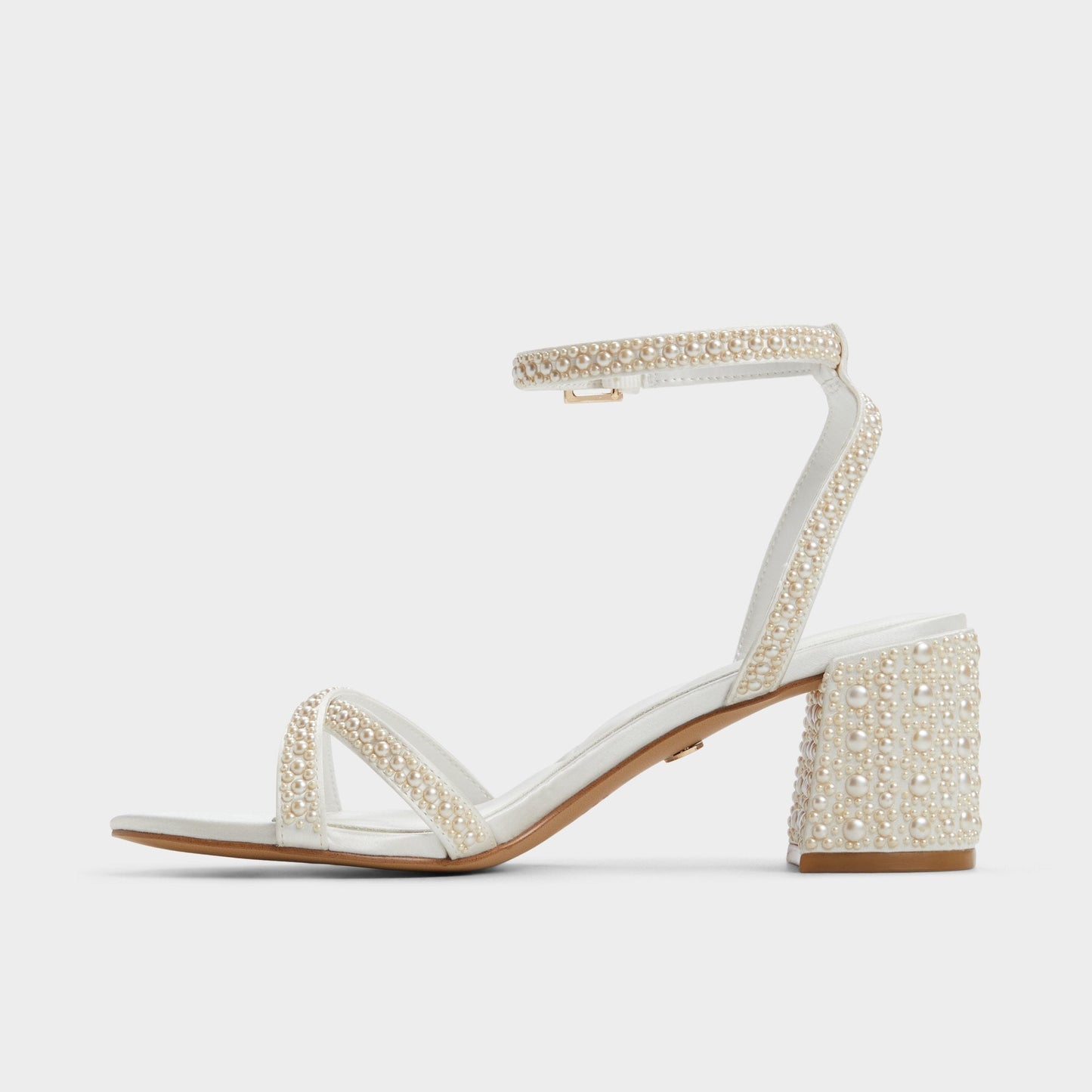 Bouclettie Other White Women's Block heels - Strappy heeled sandal, Block heel - Other White