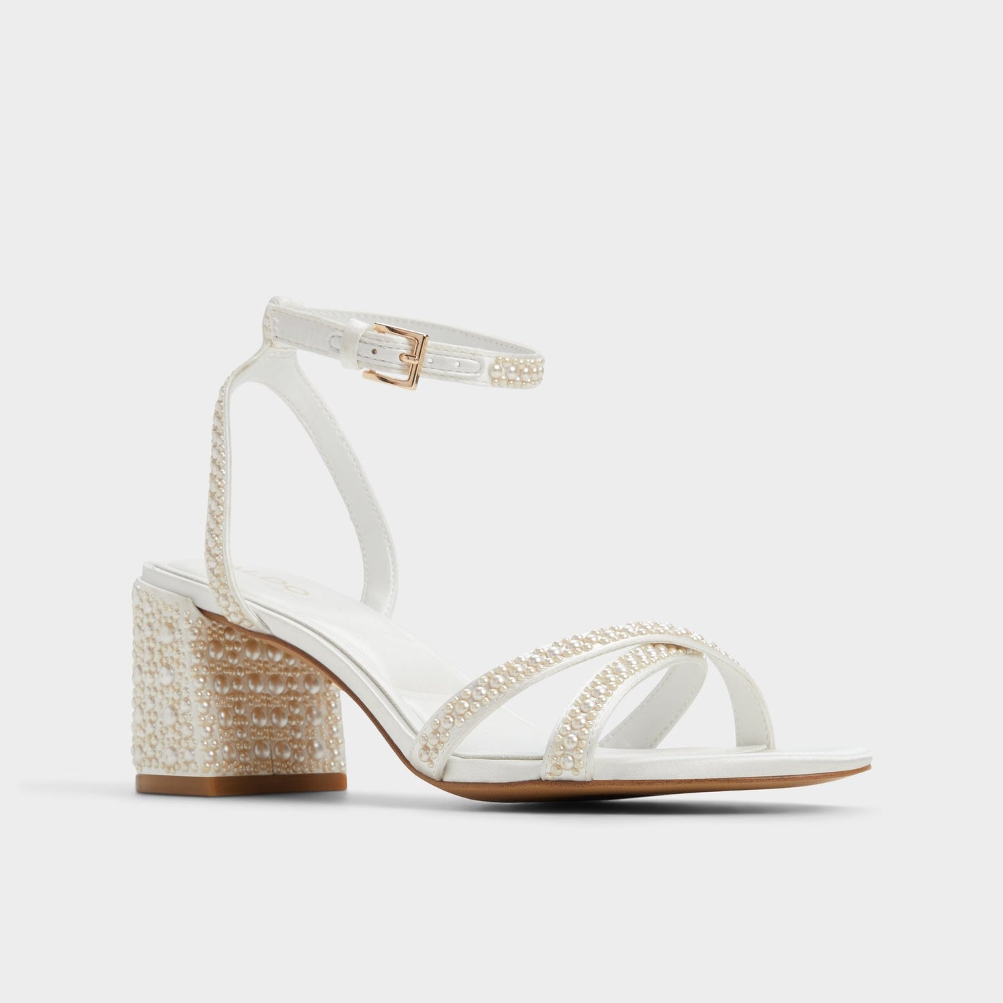 Bouclettie Other White Women's Block heels - Strappy heeled sandal, Block heel - Other White