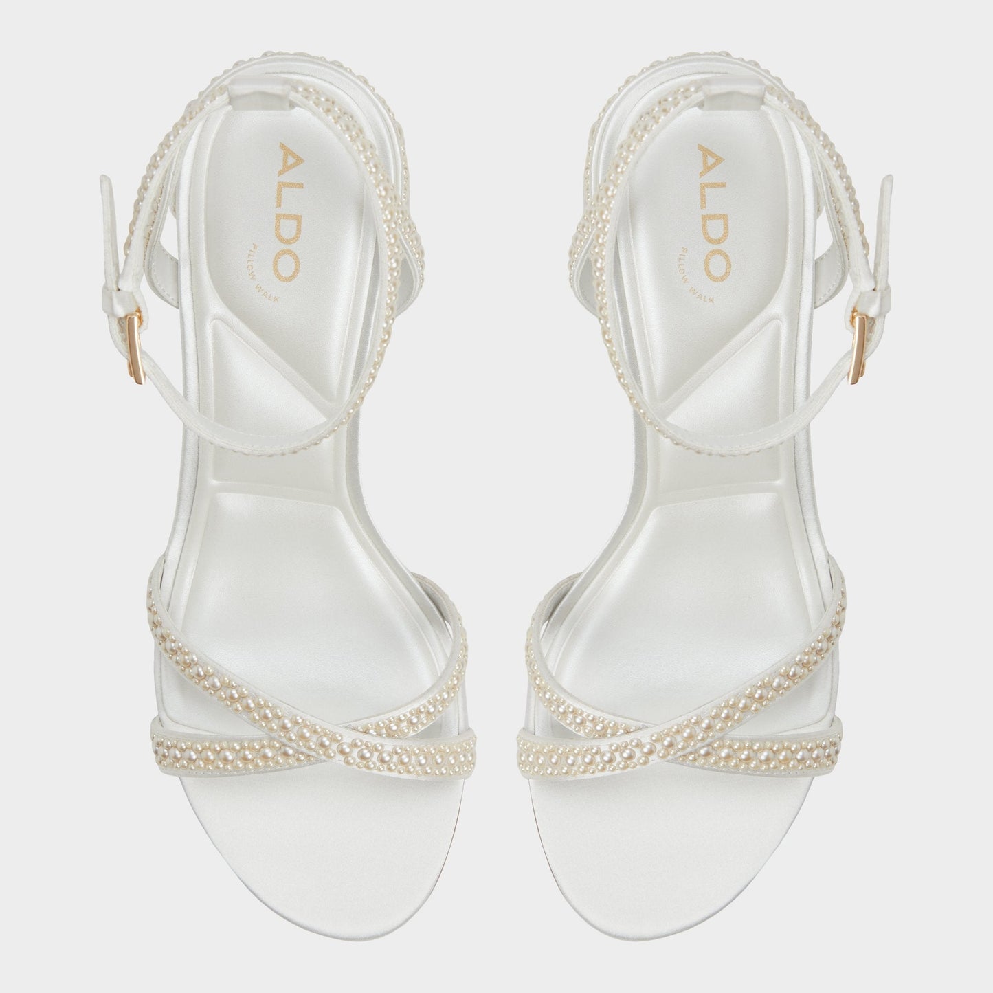 Bouclettie Other White Women's Block heels - Strappy heeled sandal, Block heel - Other White
