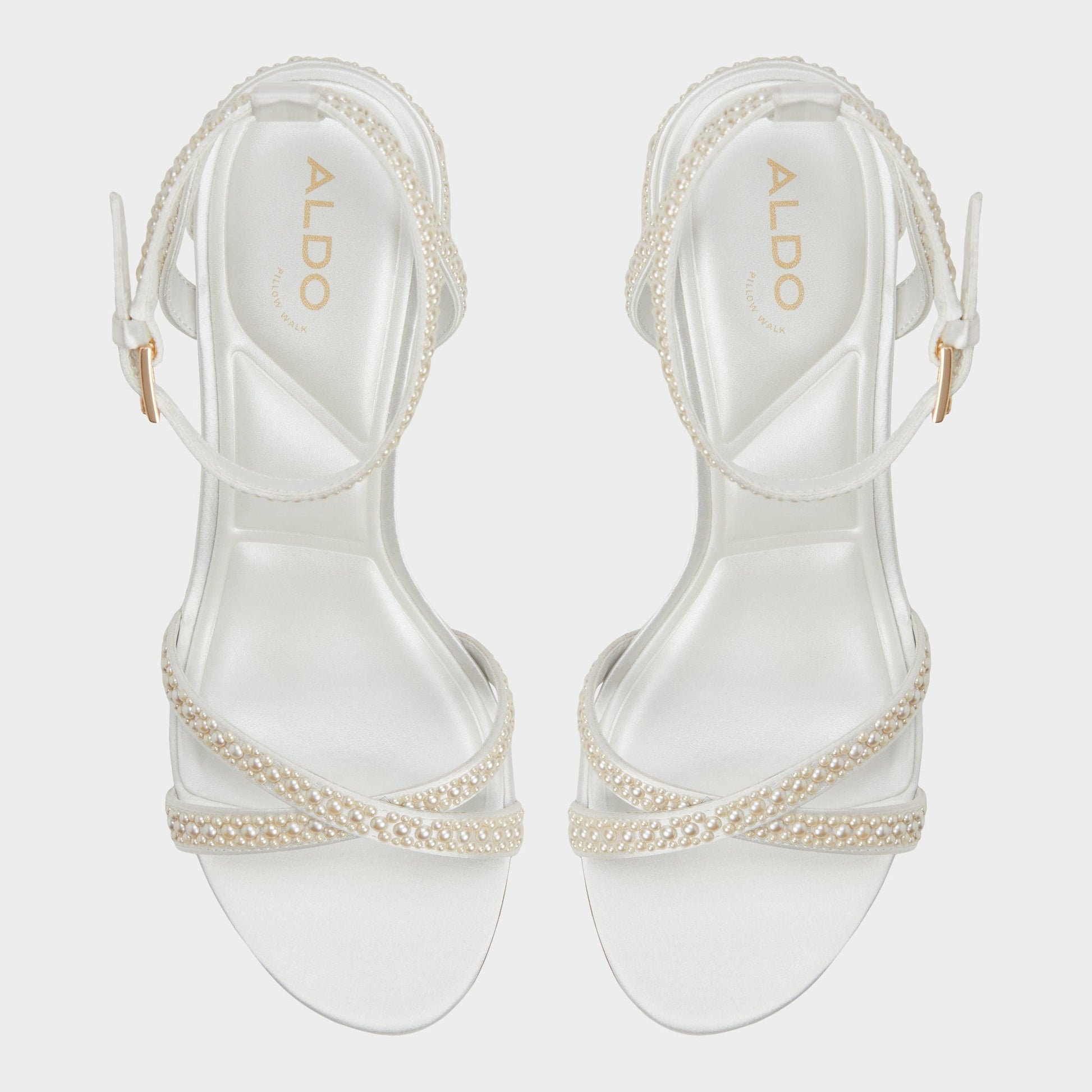 Bouclettie Other White Women's Block heels - Strappy heeled sandal, Block heel - Other White