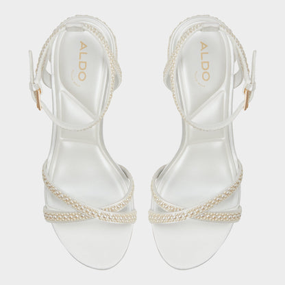 Bouclettie Other White Women's Block heels - Strappy heeled sandal, Block heel - Other White