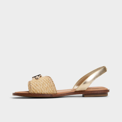 Goassi Gold Women's Iridescent metallics - Flat sandal - Gold