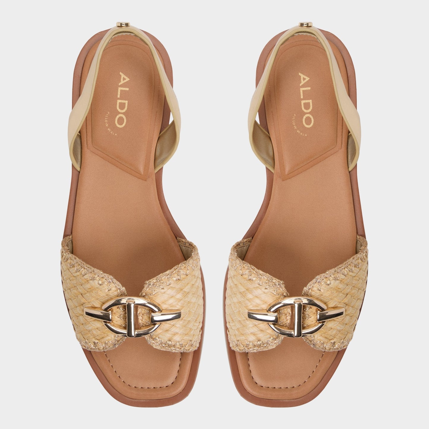 Goassi Gold Women's Iridescent metallics - Flat sandal - Gold
