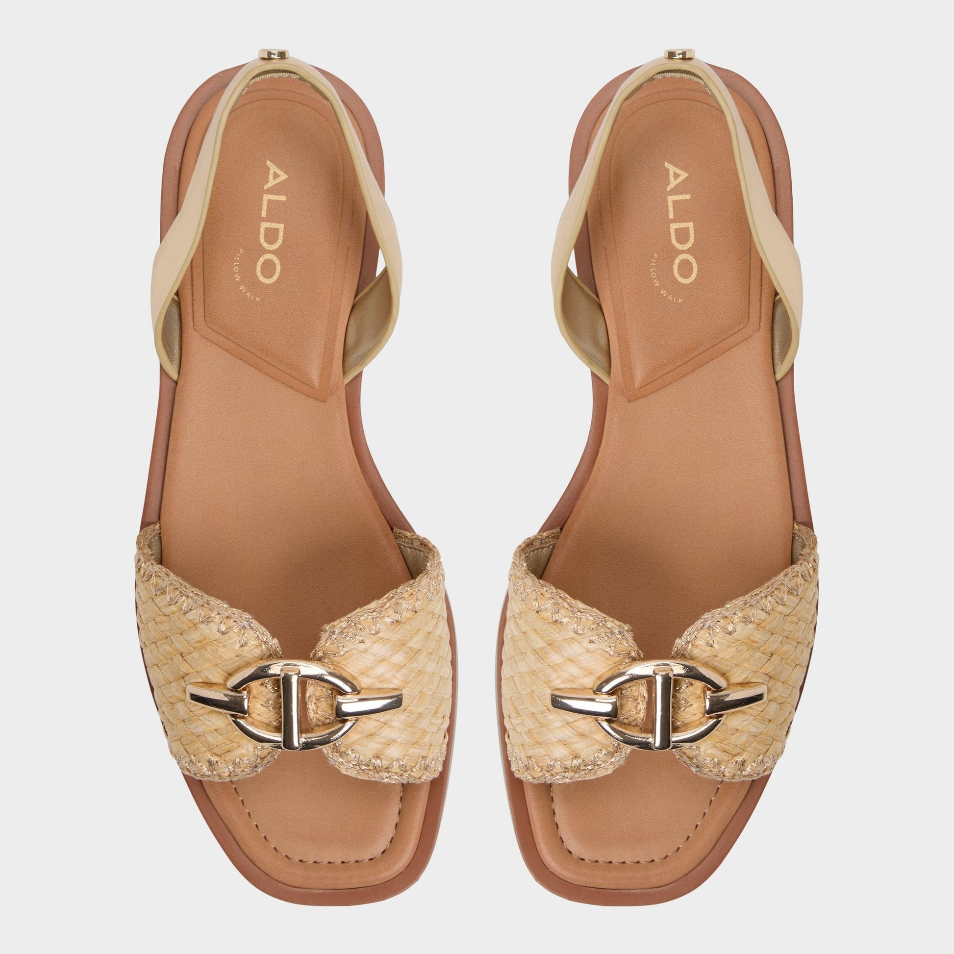 Goassi Gold Women's Iridescent metallics - Flat sandal - Gold