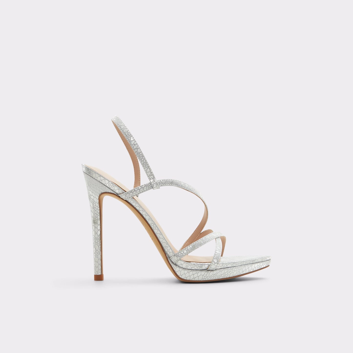Resurge in Silver - Strappy stiletto sandal, Stiletto heel - Silver