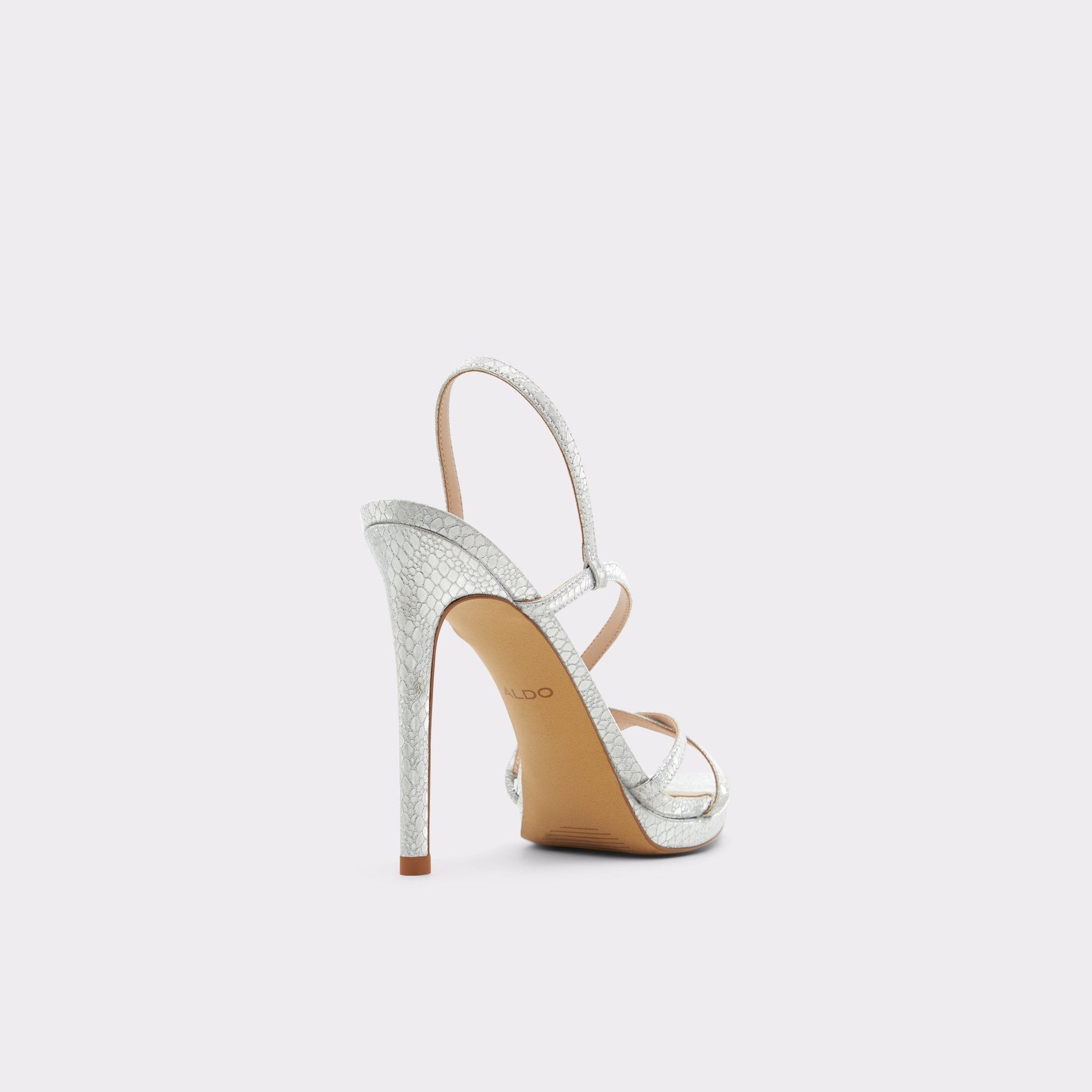 Resurge in Silver - Strappy stiletto sandal, Stiletto heel - Silver