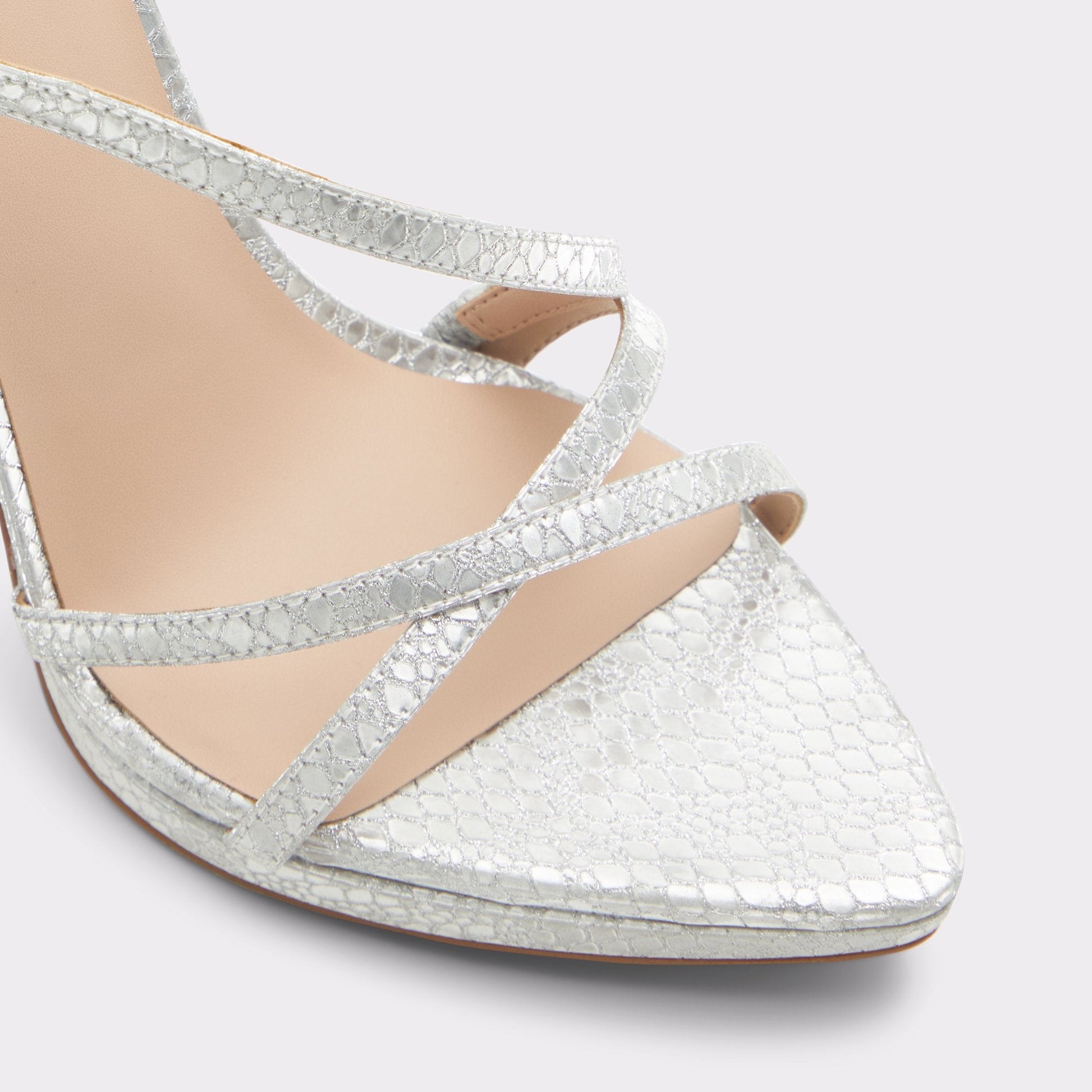 Resurge in Silver - Strappy stiletto sandal, Stiletto heel - Silver