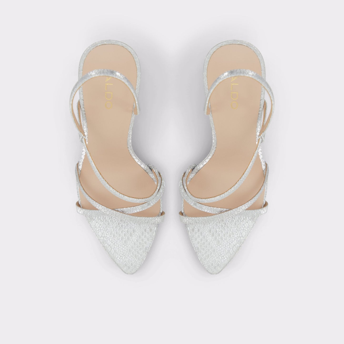 Resurge in Silver - Strappy stiletto sandal, Stiletto heel - Silver